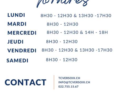 Horaire secrétariat