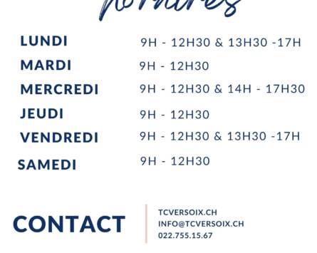 Horaires secrétariat